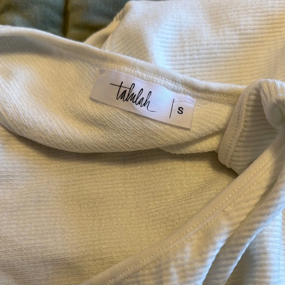 Talulah White Ribbed Tank Top - Picture 3 of 3
